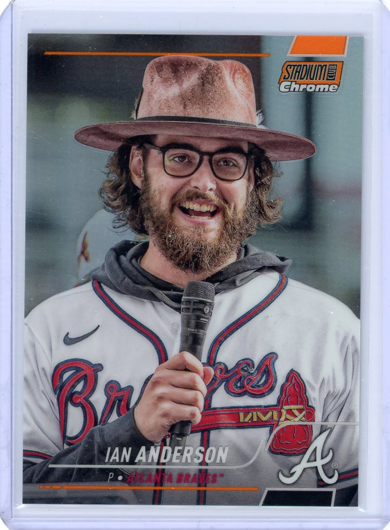 Ian Anderson 2022 Topps Stadium Club Chrome orange refractor 