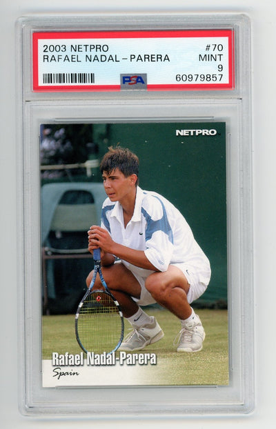 Rafael Nadal 2003 NetPro PSA 9 rookie card #70