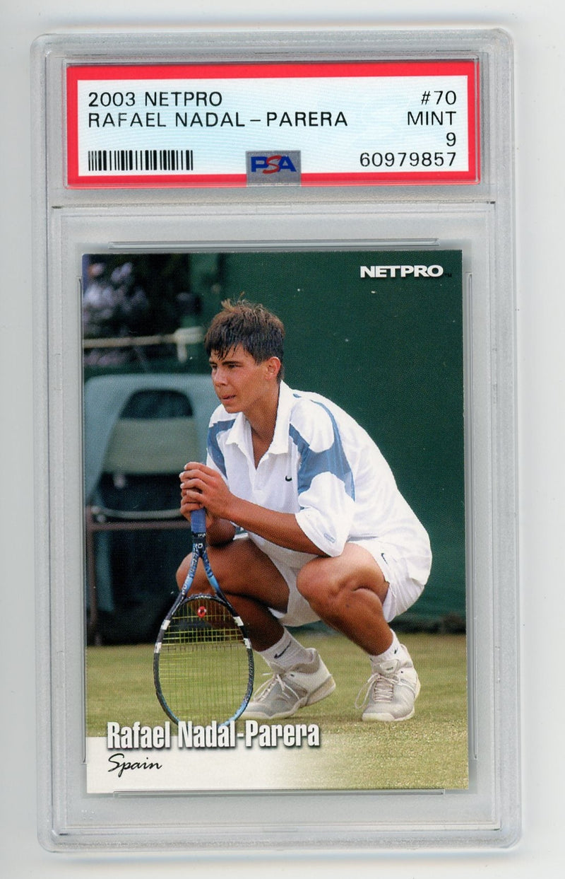 Rafael Nadal 2003 NetPro PSA 9 rookie card 