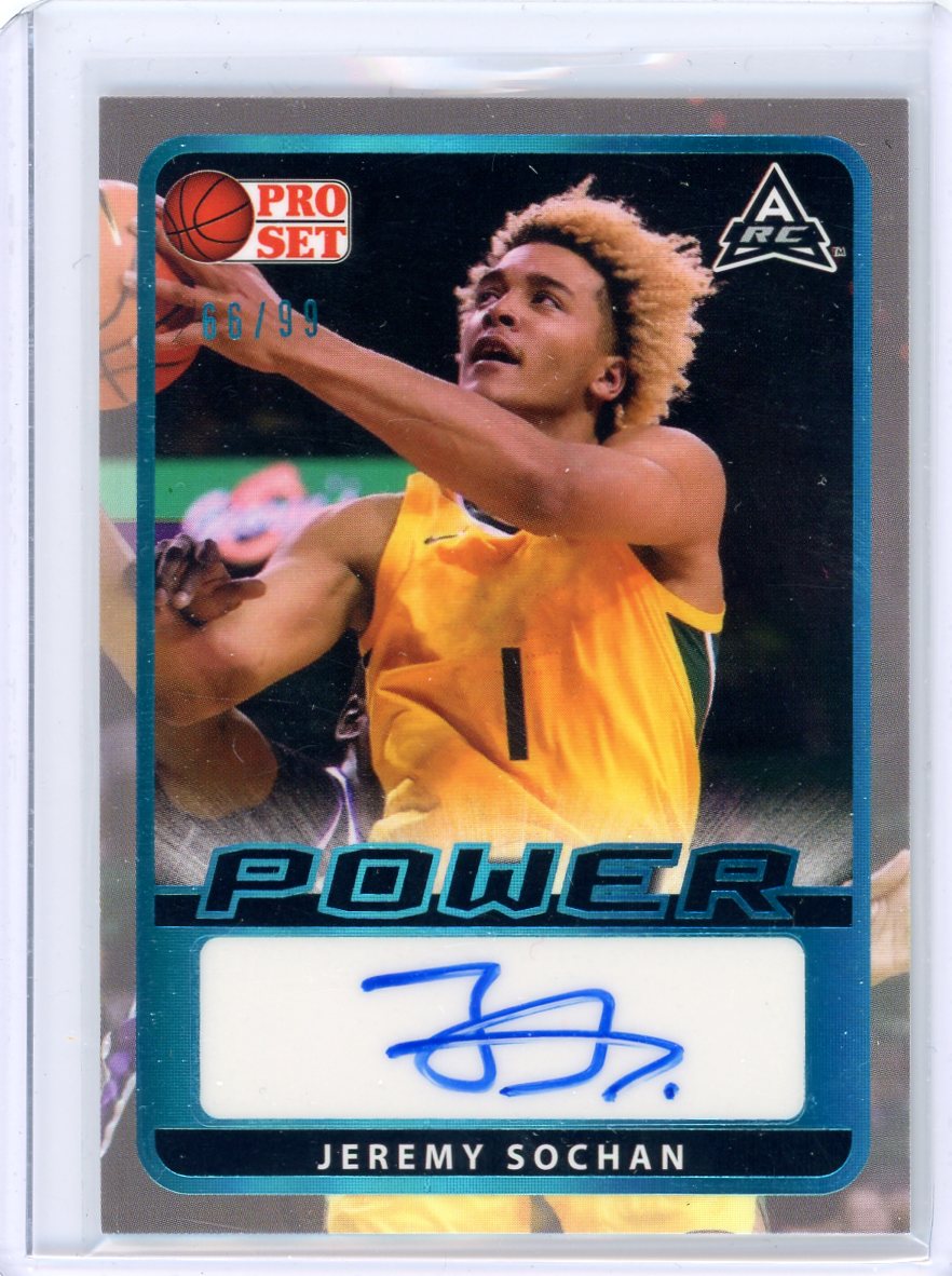 Jeremy Sochan 2022 Leaf Pro Set Power rookie autograph #'d 66/99