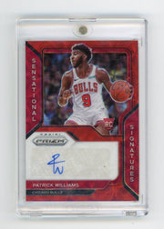 Patrick Williams 2020-21 Panini Prizm Sensational Signatures Red Scope Prizm autograph rookie card