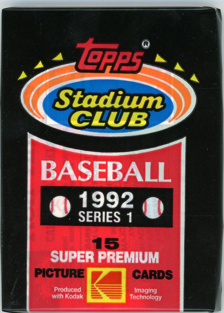 1992 Topps Stadium Club Baseball Series 1 Super Premium Hobby Box pack