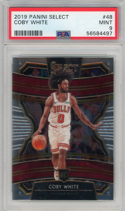 Coby White 2019 Panini Select Concourse rookie card PSA 9