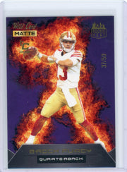 Brock Purdy 2022 Wild Card Matte Rookie Heat Purple/Orange #'d 37/50