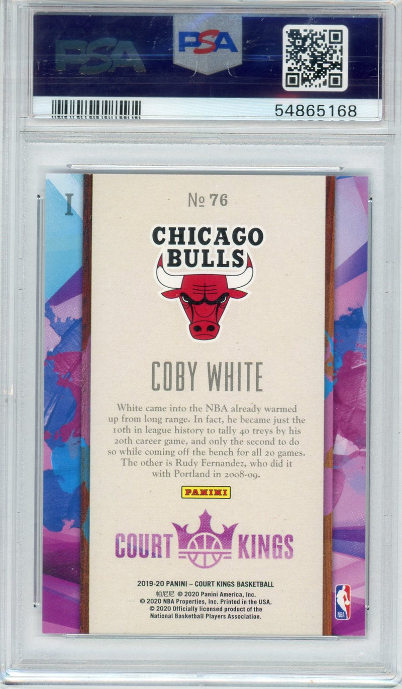 Coby White 2019 Panini Court Kings rookie card PSA 9