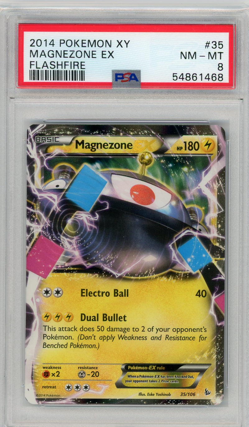 Magnezone EX Flashfire 2014 Pokémon XY PSA 8