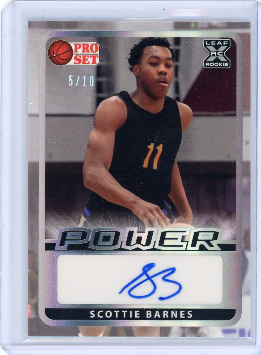 Scottie Barnes 2022 Leaf Pro Set Power rookie autograph #'d 5/10