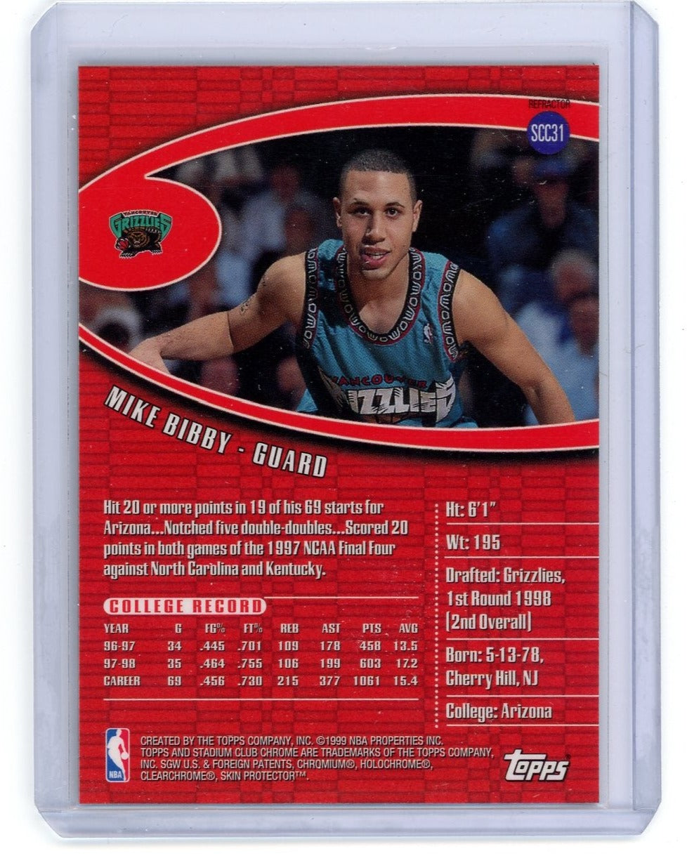 Mike Bibby 1999 Topps Stadium Club Chrome refractor #SCC31