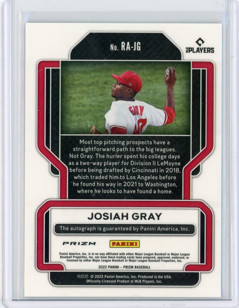 Washington Nationals Josiah Gray Signed Trading Cards, Collectible