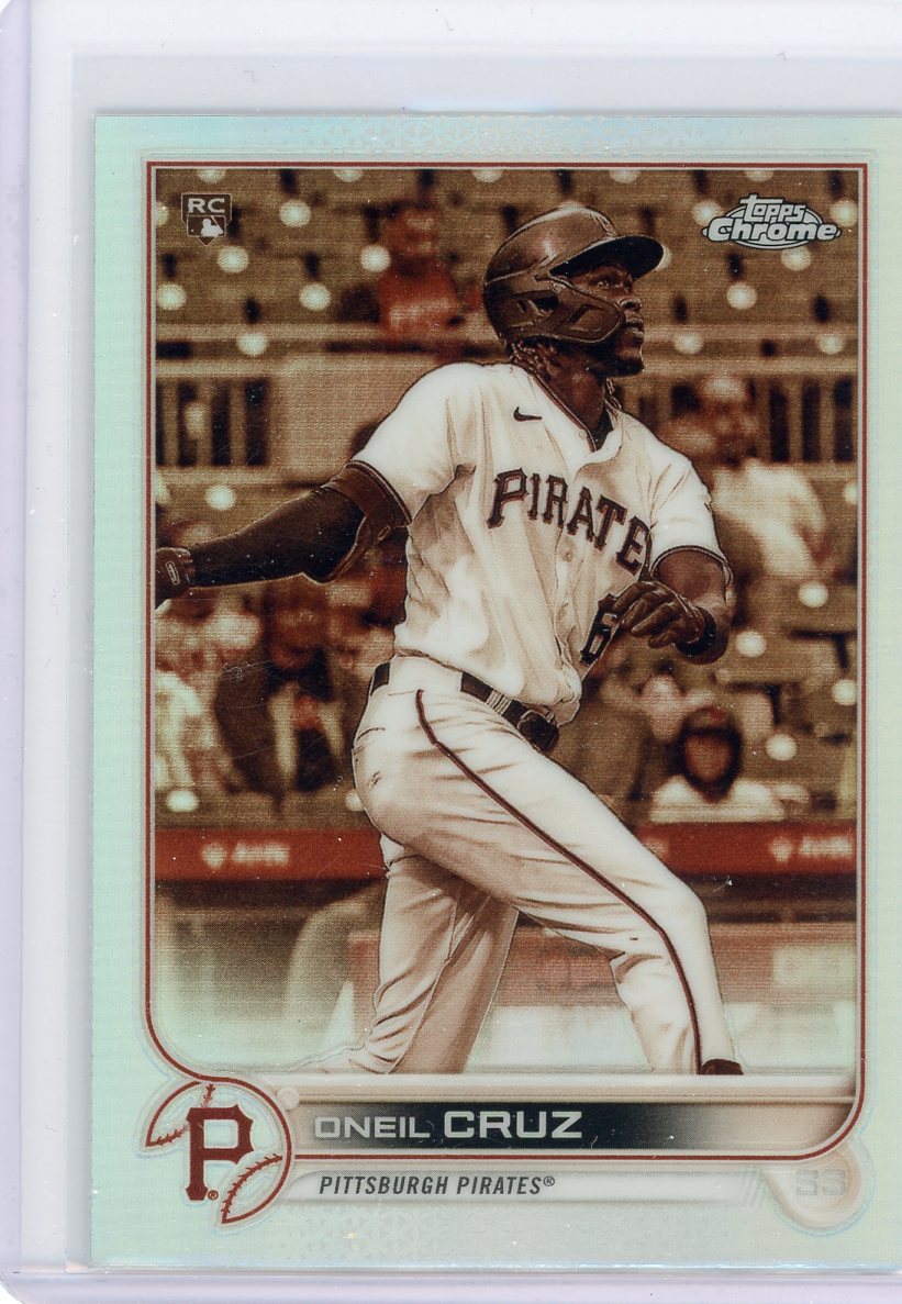 Oneil Cruz 2022 Topps Chrome sepia refractor rookie card