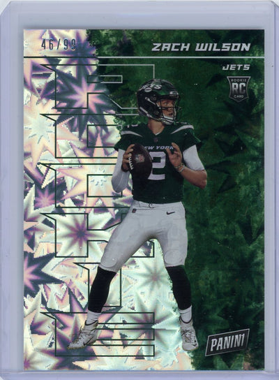 Zach Wilson 2021 Panini Chronicles Prizm Black PB-2 Rookie New