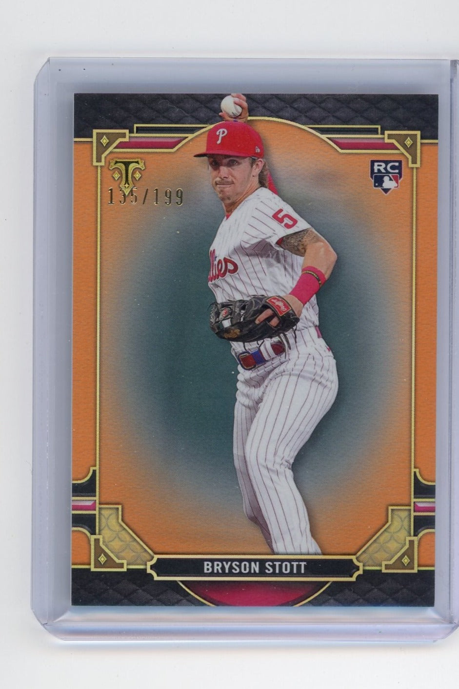 Bryson Stott 2022 Topps Triple Threads rookie card orange #'d 135/199