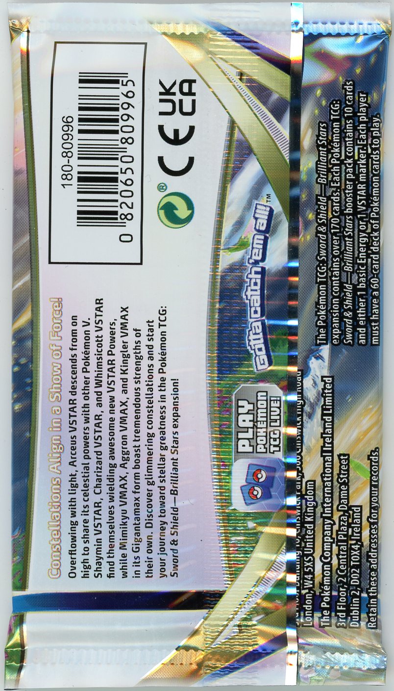 Pokémon Brilliant Stars 10-card pack