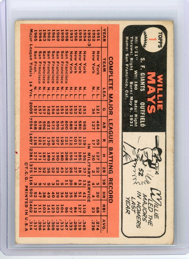Willie Mays 1966 Topps