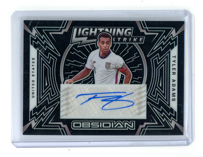 Tyler Adams 2021 Panini Obsidian Lightning Strike Autograph 