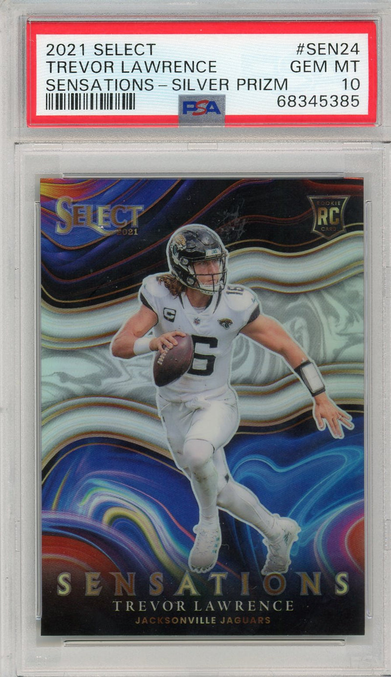 Trevor Lawrence 2021 Select Sensations - Silver Prizm PSA 10