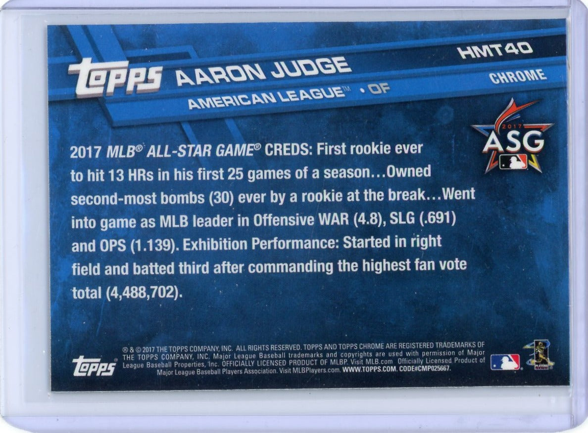 Aaron Judge 2017 Topps Chrome RC ASG #HMT40