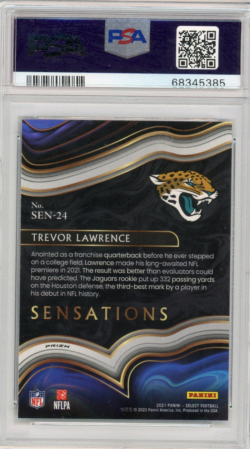 Trevor Lawrence 2021 Select Sensations - Silver Prizm PSA 10