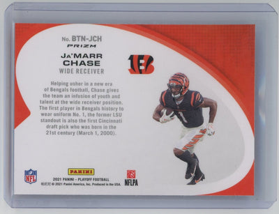 Ja'Marr Chase Panini Playoff RC Pink Behind the Numbers