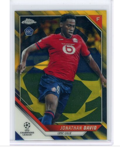 Jonathan David 2022 Topps Chrome UCL Black/Gold Star 