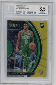 JAYSON TATUM 2017-18 SELECT CONCOURSE GOLD ROOKIE #09/10 BGS 8.5 NM MINT CELTICS