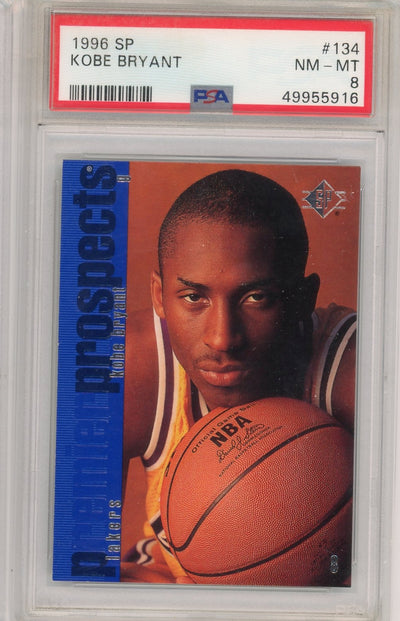 Kobe Bryant 1996 Upper Deck SP Rookie #134 PSA 8