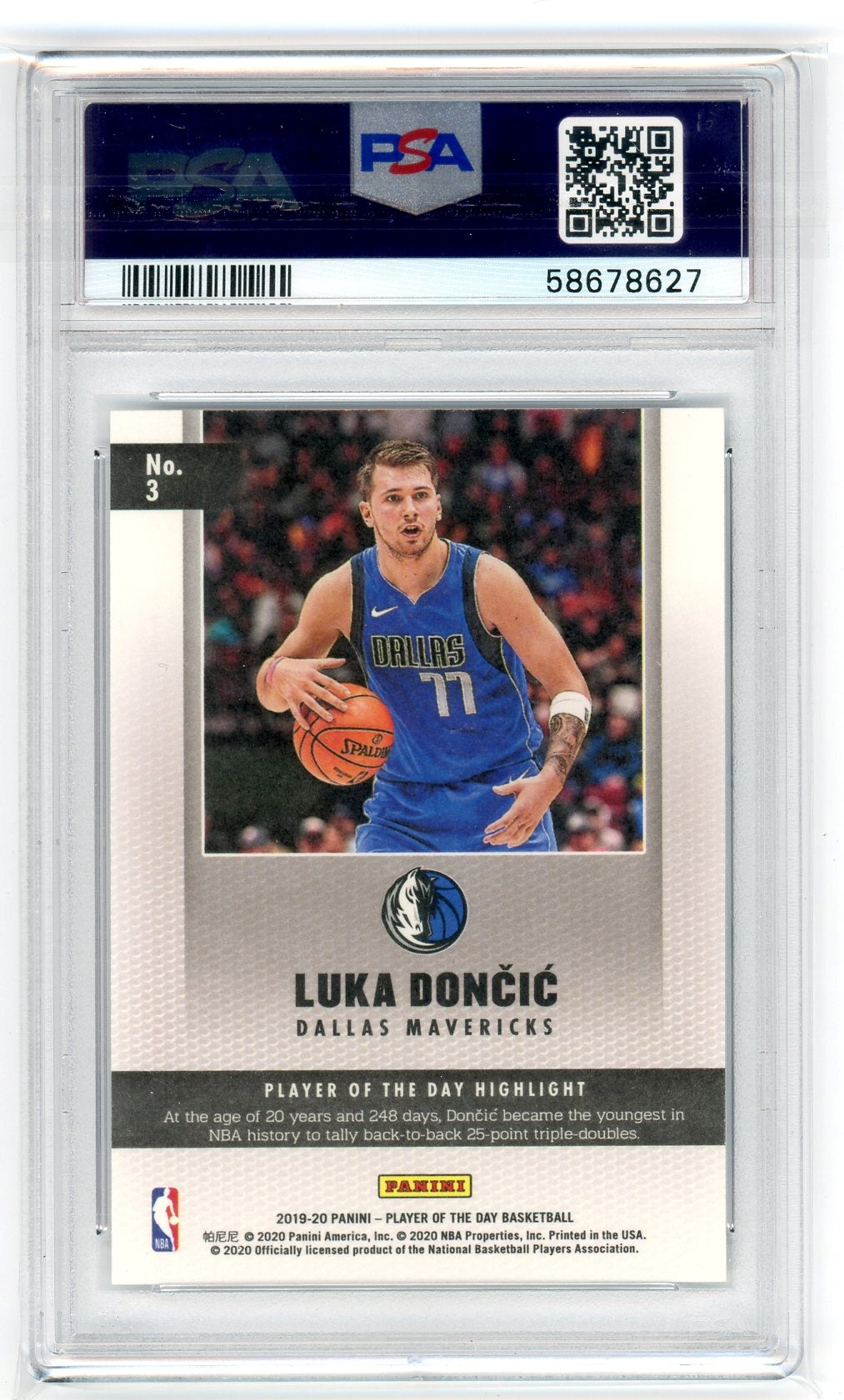 Luka Doncic 2019 Panini Player Of The Day Silver PSA 10
