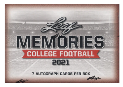 2021 Leaf Memories College Football Hobby Box