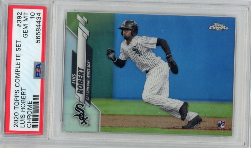 Luis Robert 2020 Topps Complete Set Chrome PSA 10 rookie card