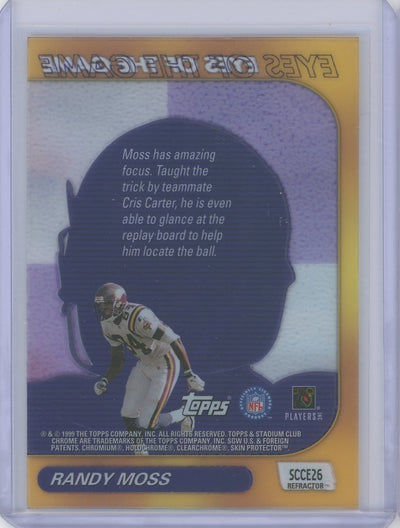 Randy Moss 1999 Stadium Club Chrome Eyes of the Game Refractor #SCCE26