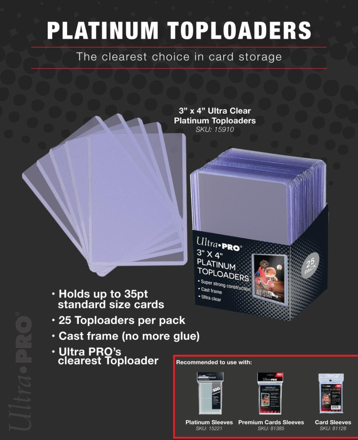 Ultra Pro Platinum 35PT Toploaders