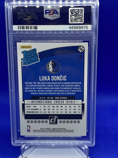 Luka Doncic 2018 Panini Donruss Rookie Press Proof Silver /349 PSA 9