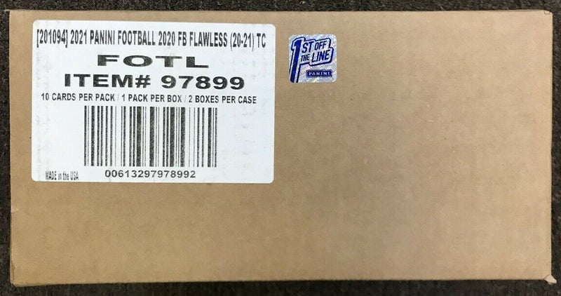 2020 Panini Flawless Football First off the Line Hobby 2 Box Case