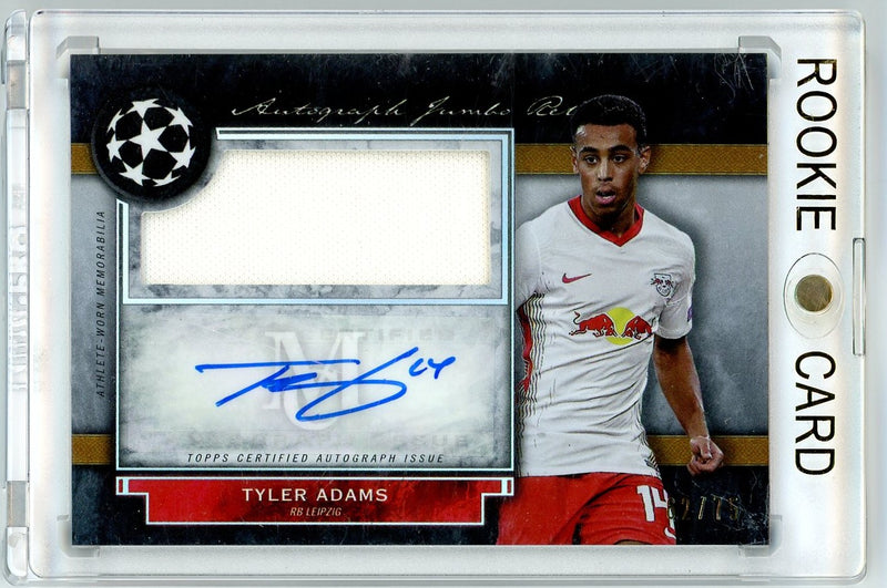 Tyler Adams 2020 Topps Museum Collection UCL Museum Auto Jumbo Relics 