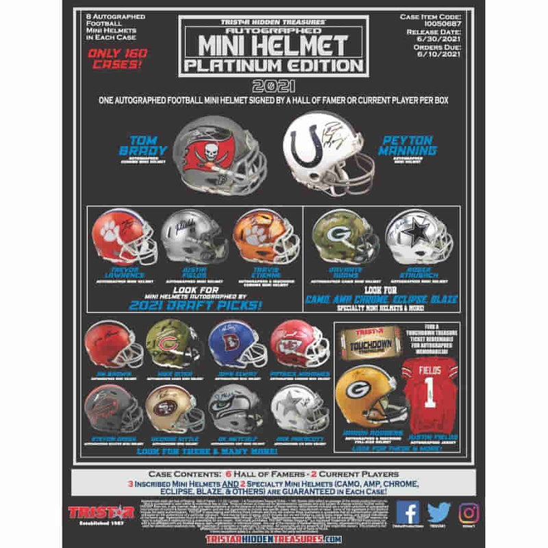 2021 Tristar Hidden Treasures Mini-Helmet Platinum Series Box