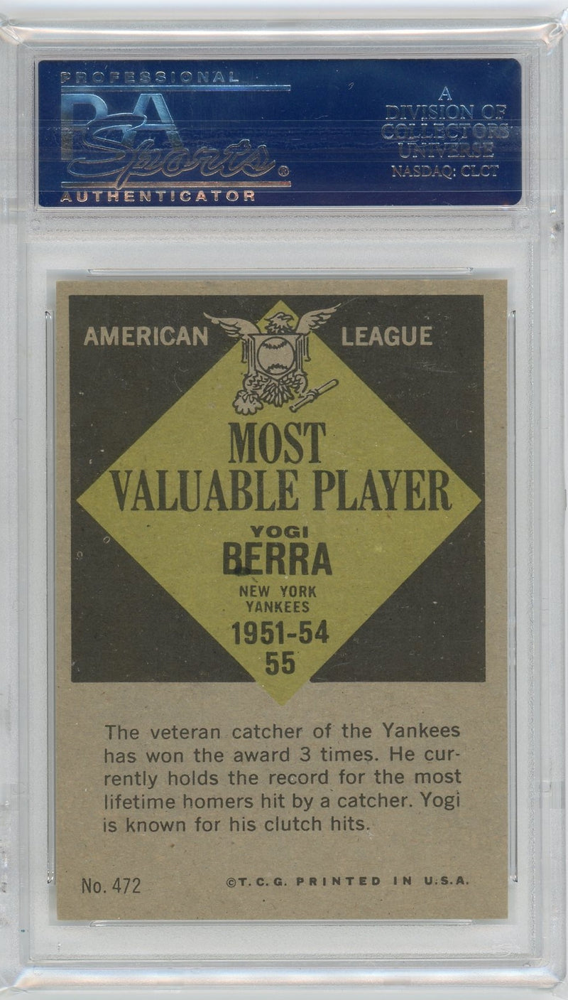 Yogi Berra 1961 Topps MVP 